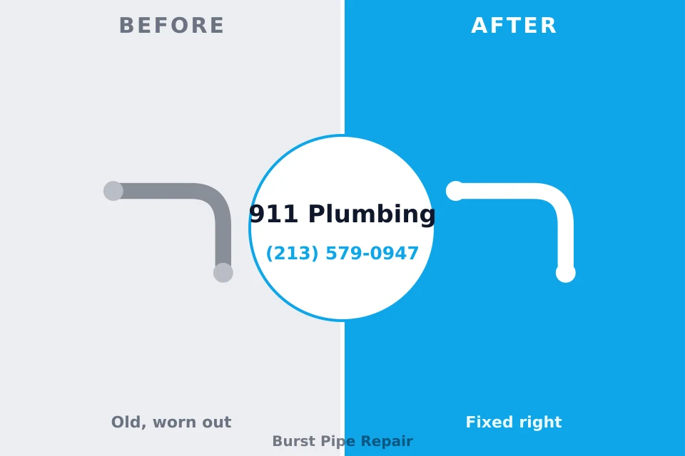 Before and after: plumbing repair Kingstree, SC